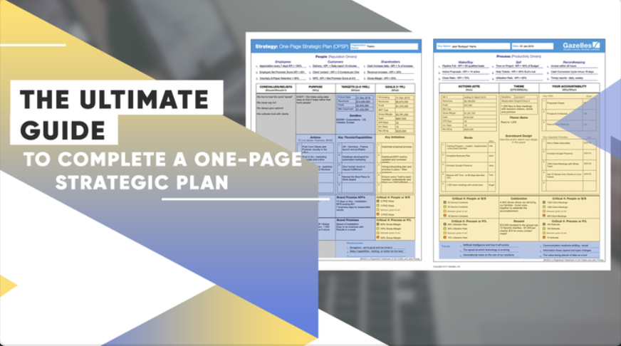 The Ultimate Guide To Complete A One-Page Strategic Plan – Your Fast-Track To Alignment